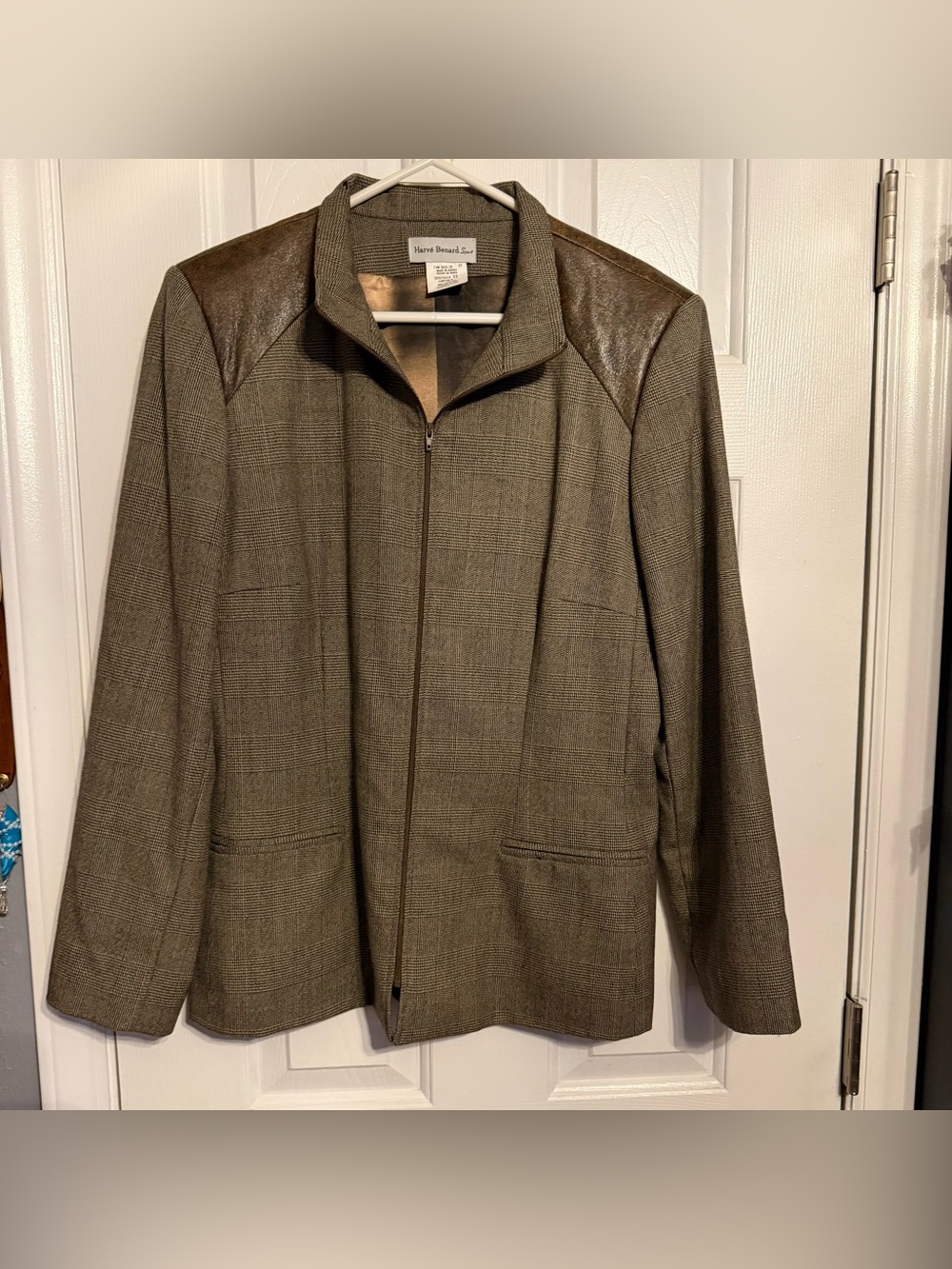 Vintage Harve Benard Wool Full Zip Blazer Jacket Womens 12